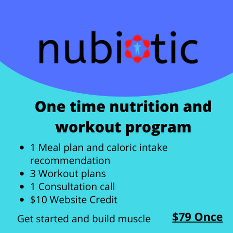 One time nutrition and workout program